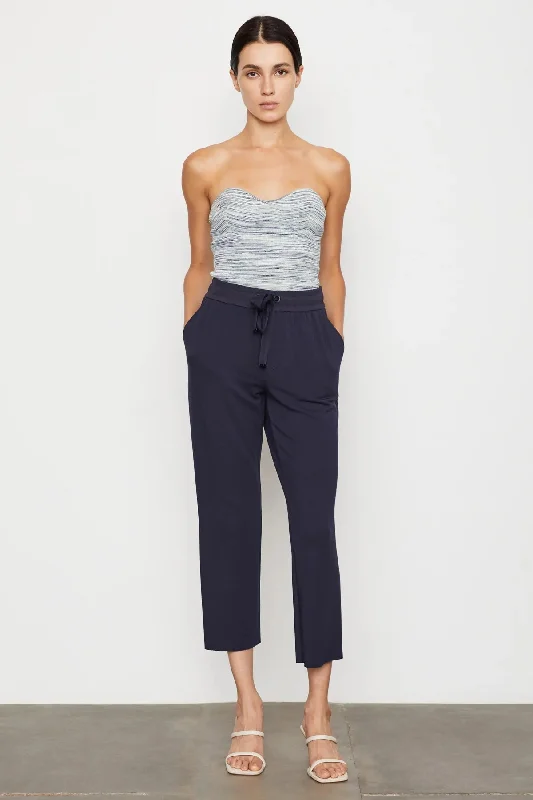 Ava Knit Pant in Midnight Blue