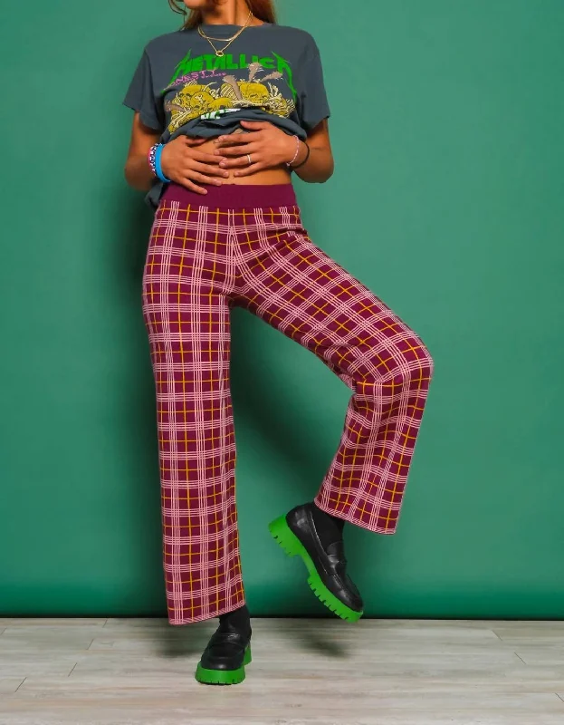 Boysenberry Plaid Pant