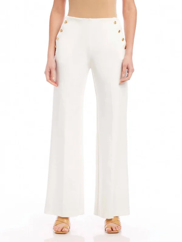 Button Pocket Pant In White