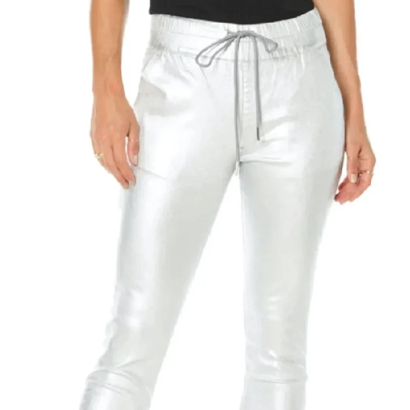 Easy Skinny Pant In Silver Foil