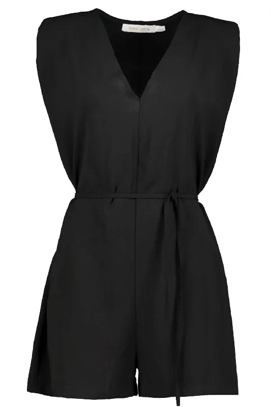 Harlowe Romper In Black