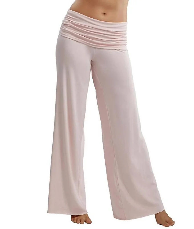 Jordan Fold Over Knit Pant In Blush