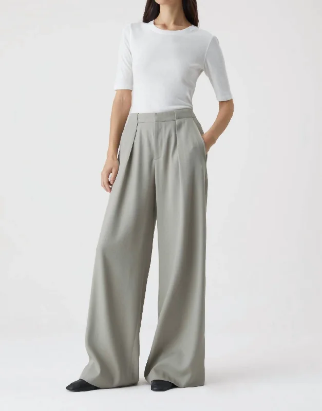 Rylan Wide Leg Pant In Grey Marble