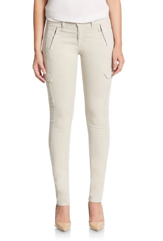 Skinny Cargo Pant in Stone