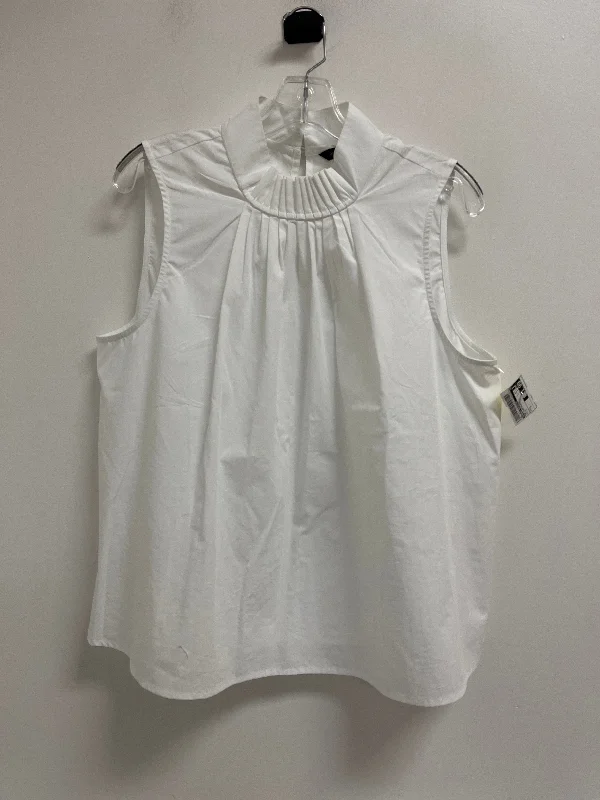 Top Sleeveless By Banana Republic In White, Size: L